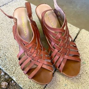 Strappy cork wedge sandal